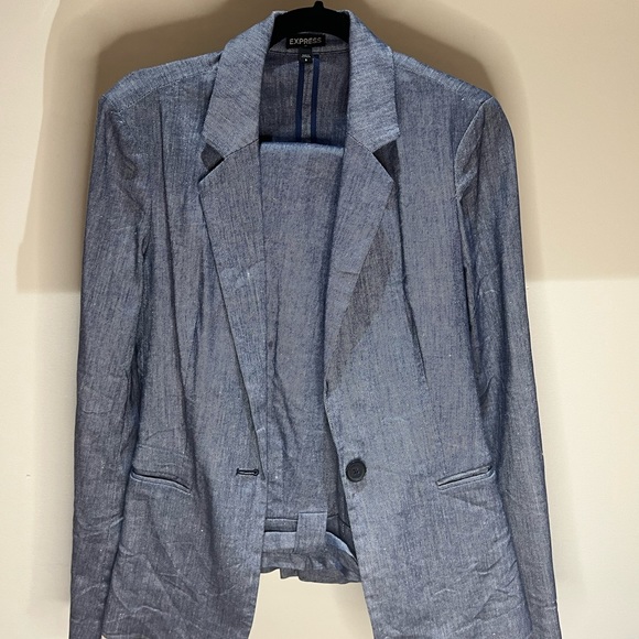 Express 2 Piece Suit - ankle paper bag pant + matching blazer - Picture 4 of 5
